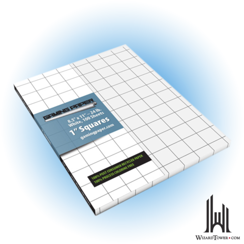 Gaming Paper - Square Grid Sheets - White 1"