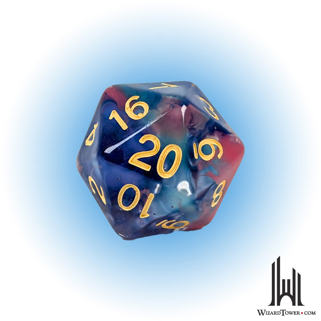 Individual Dice - Coral Reef Symbol 30mm d20