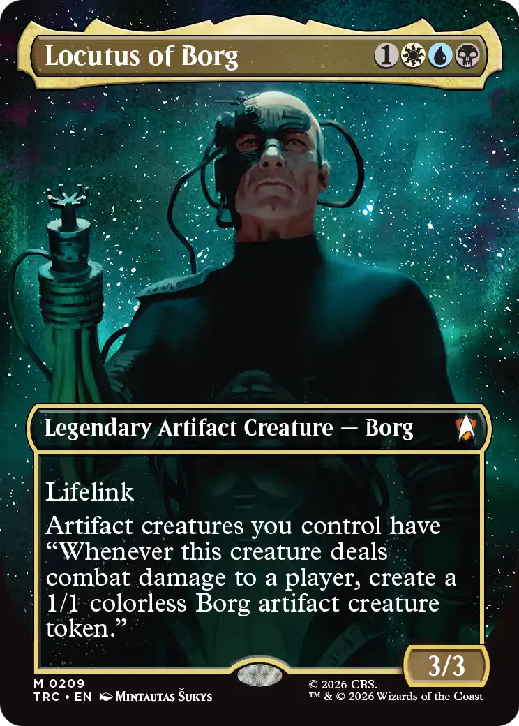 Locutus of Borg (0209) (Borderless) (TRC) - Surge Foil