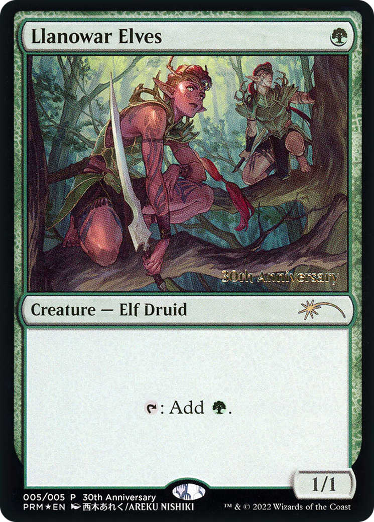 Llanowar Elves (005) (30th Anniversary) - Foil