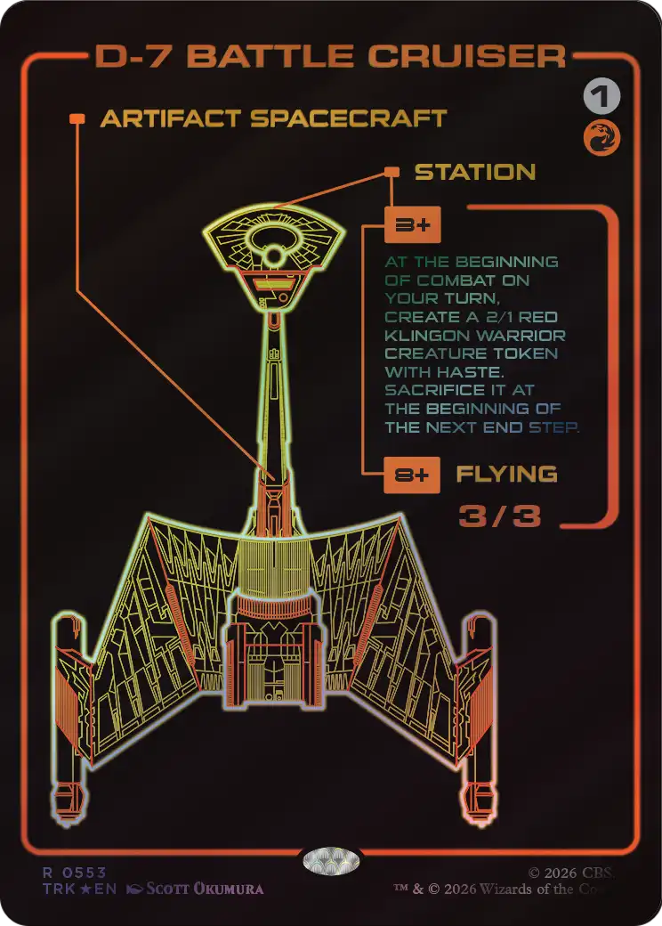 D-7 Battle Cruiser (0553) (Showcase) (TRK) - Surge Foil