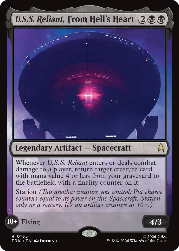 U.S.S. Reliant, From Hell's Heart (TRK) - Foil