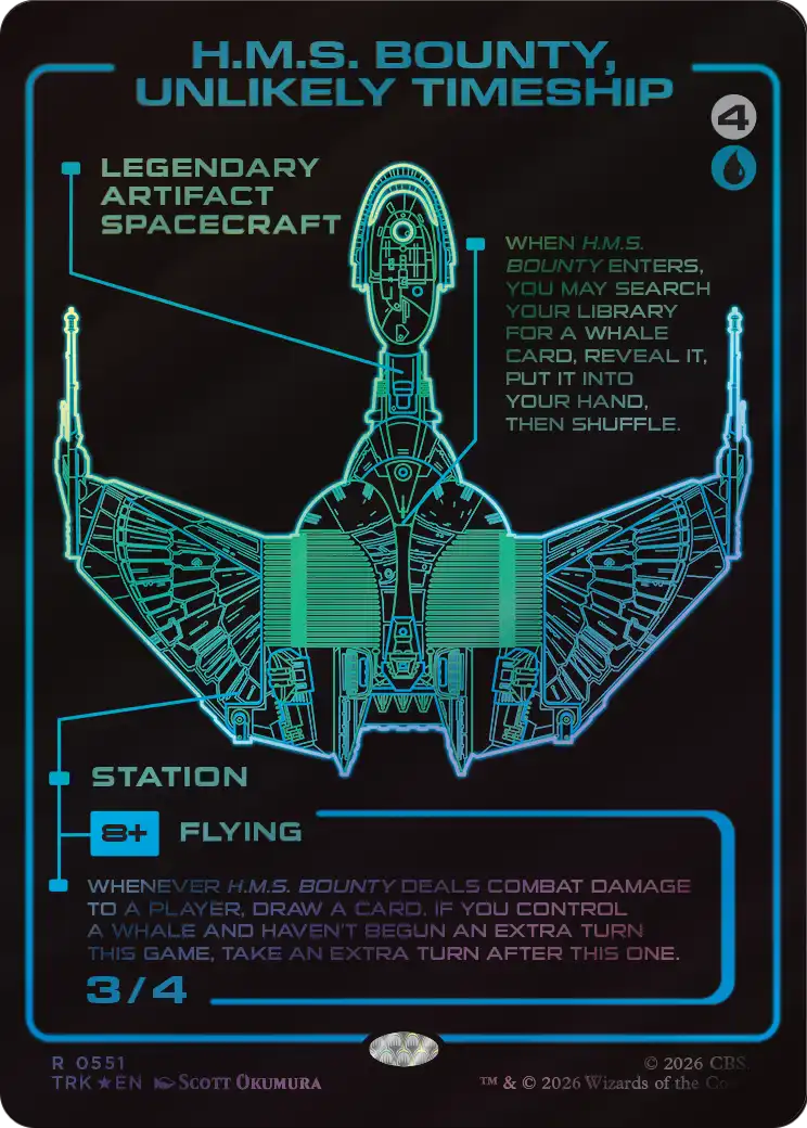 H.M.S. Bounty, Unlikely Timeship (0551) (Showcase) (TRK) - Surge Foil