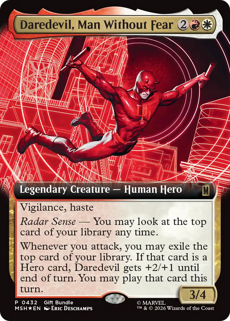 Daredevil, Man Without Fear (0432) (Extended Art) (MSH) - Foil