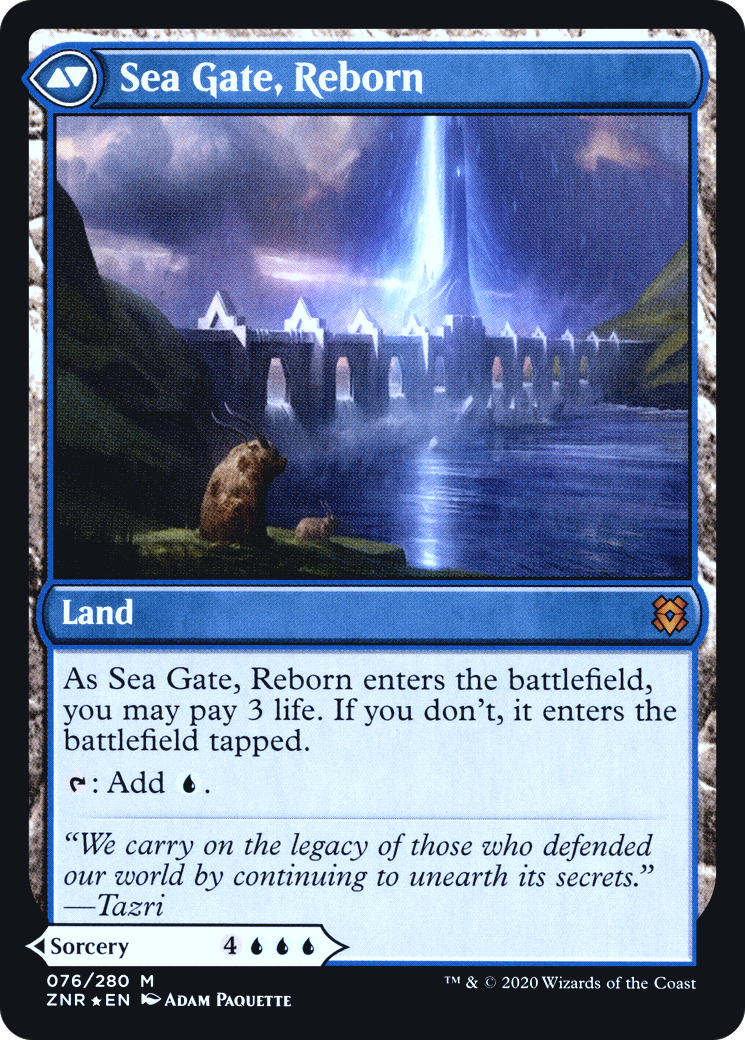 Sea Gate Restoration // Sea Gate, Reborn (076) (Prerelease) (PZNR) - Foil