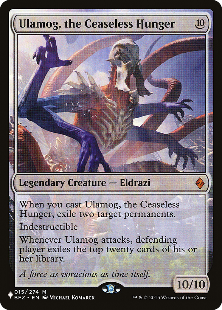 Ulamog, the Ceaseless Hunger (BFZ-15) (PLST)