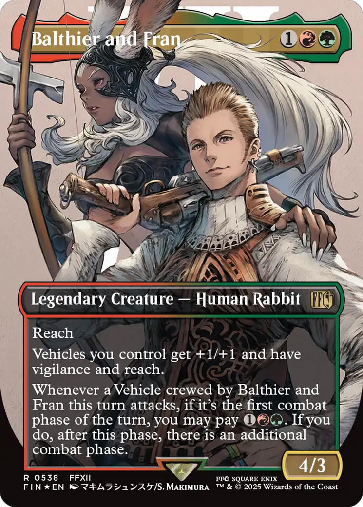 Balthier and Fran (0538) (Borderless) - Surge Foil