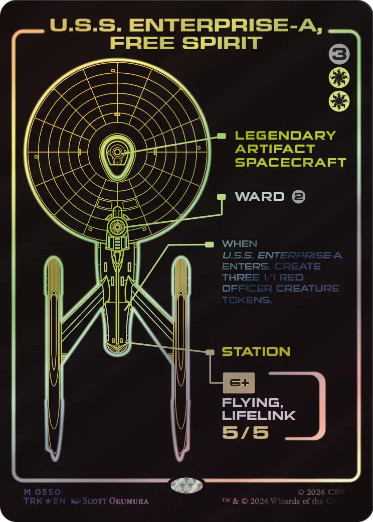 U.S.S. Enterprise-A, Free Spirit (0550) (Showcase) (TRK) - Surge Foil