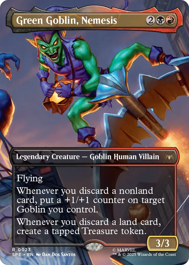 Green Goblin, Nemesis (0023) (Borderless) - Foil
