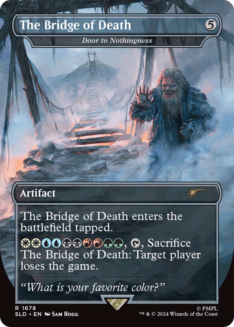borderless cards mtg The Bridge of Death [Door to Nothingness] (1678) (Borderless) (SLD)