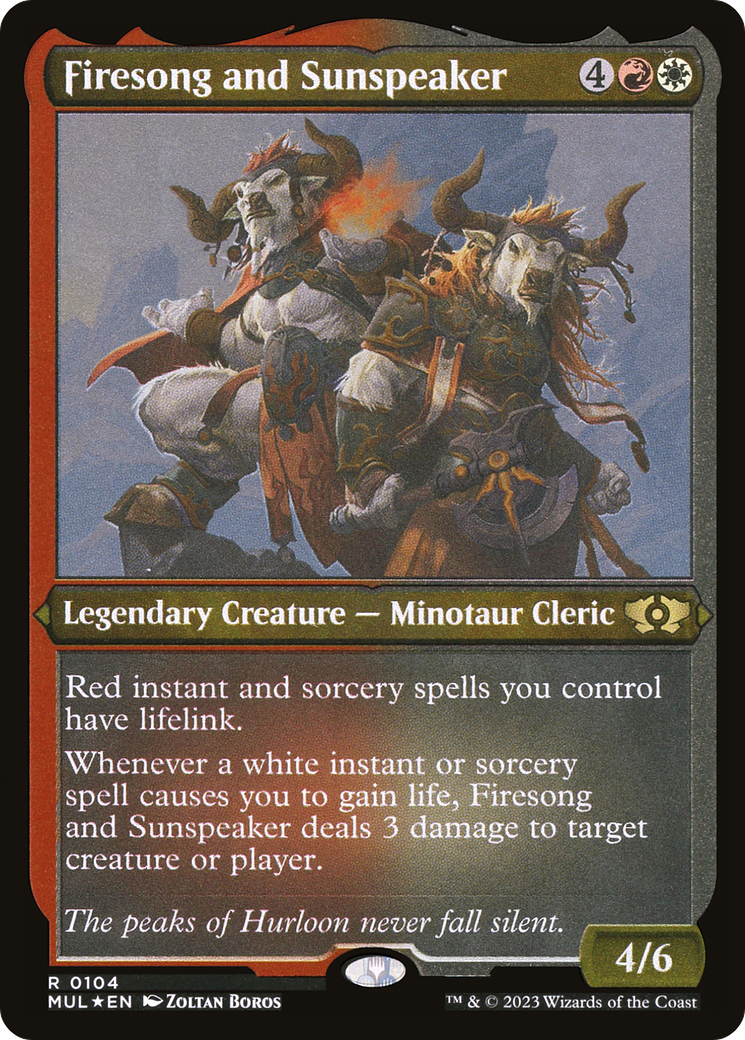 Firesong and Sunspeaker (0104) - Foil Etched