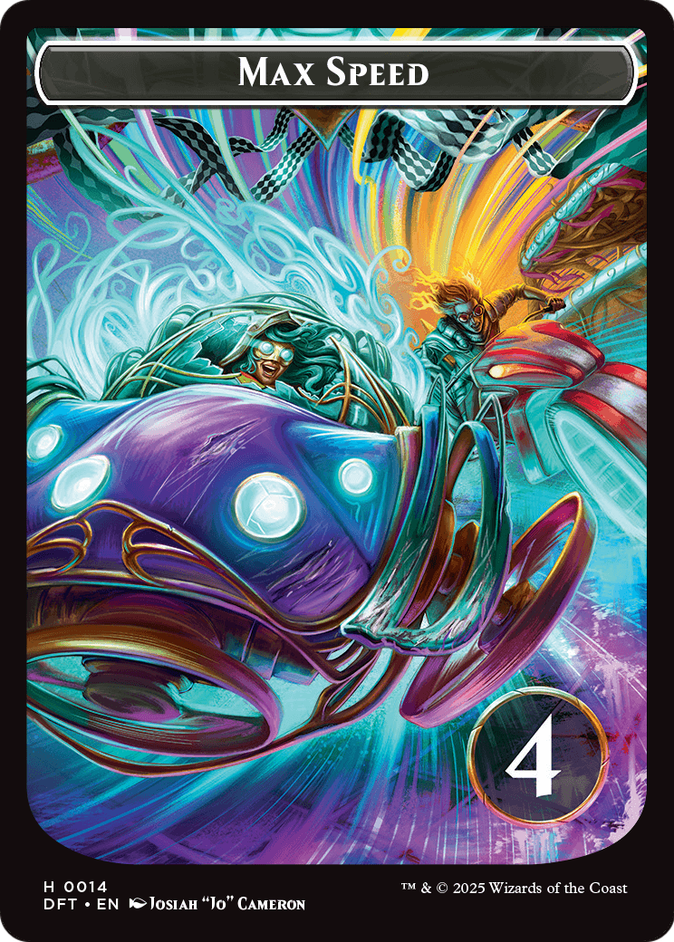 Start Your Engines! // Max Speed Double-Sided Token (0014) (PLST)