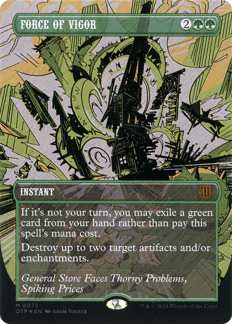 Force of Vigor (0073) (Borderless) - Textured Foil