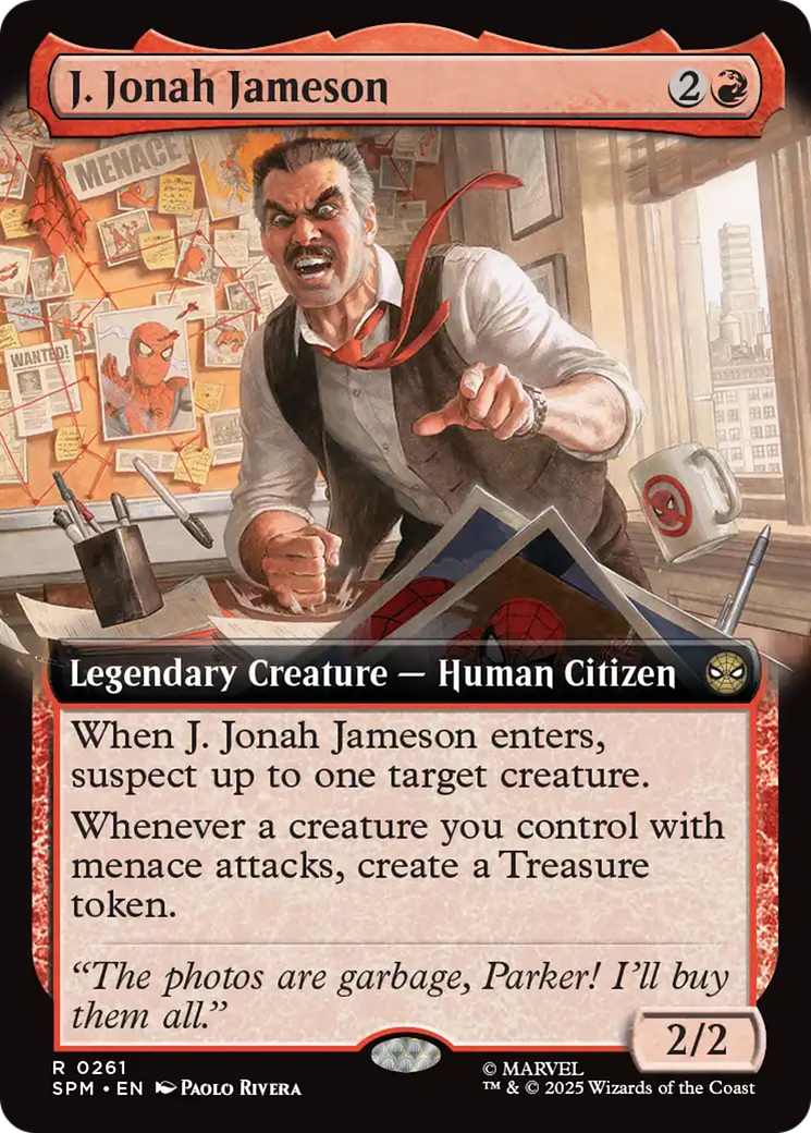 J. Jonah Jameson (0261) (Extended Art) - Foil