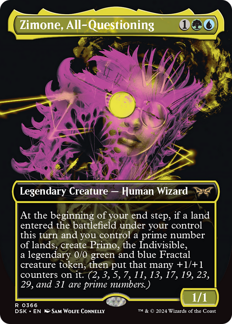 Zimone, All-Questioning (0366) (Borderless) (Showcase) - Foil