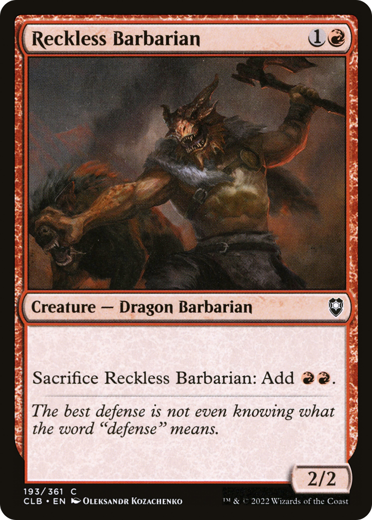 Reckless Barbarian - Foil