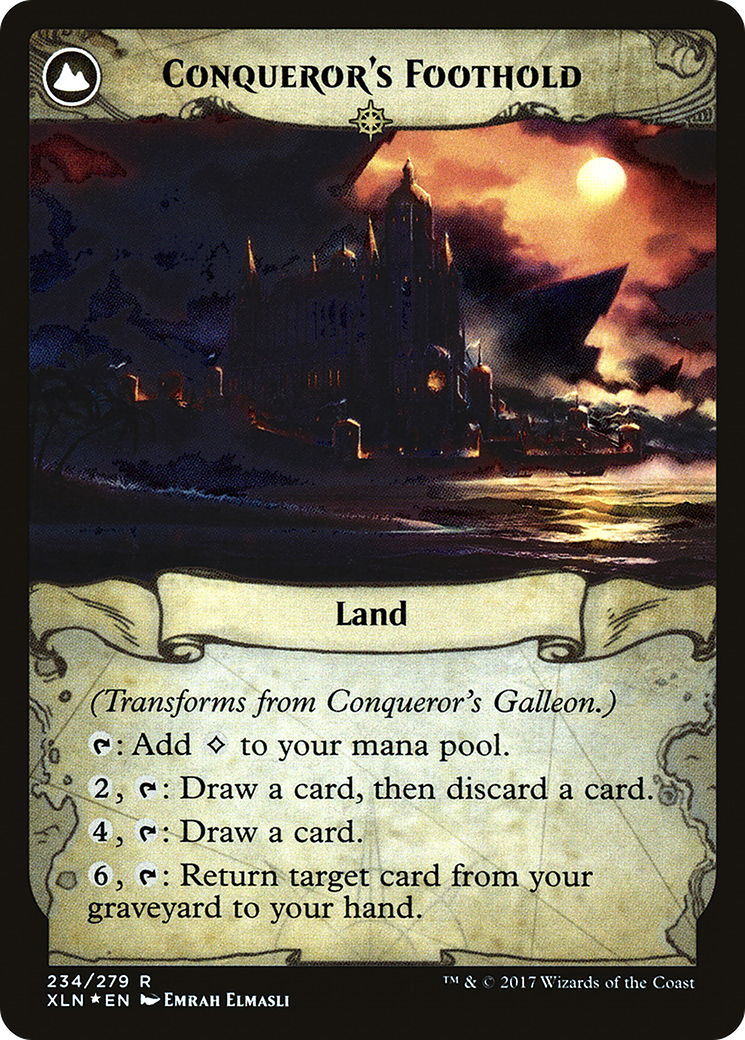 Conqueror's Galleon // Conqueror's Foothold (234) (Prerelease) (PXLN) - Foil