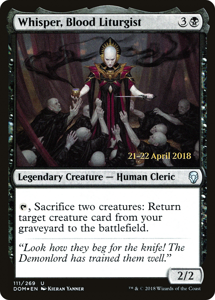 Whisper, Blood Liturgist (111) (Prerelease) - Foil