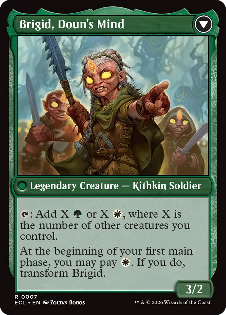 Brigid, Clachan's Heart // Brigid, Doun's Mind (0007) (ECL) - Foil