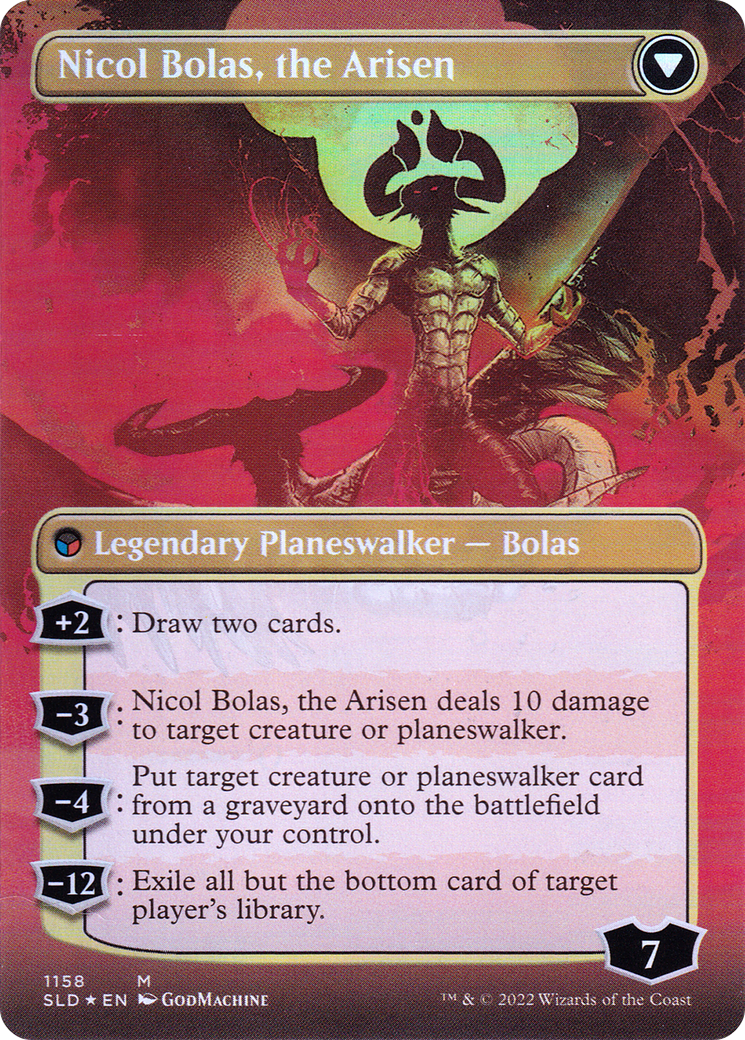 Nicol Bolas, the Ravager // Nicol Bolas, the Arisen (1158) (Borderless) (SLD) - Foil