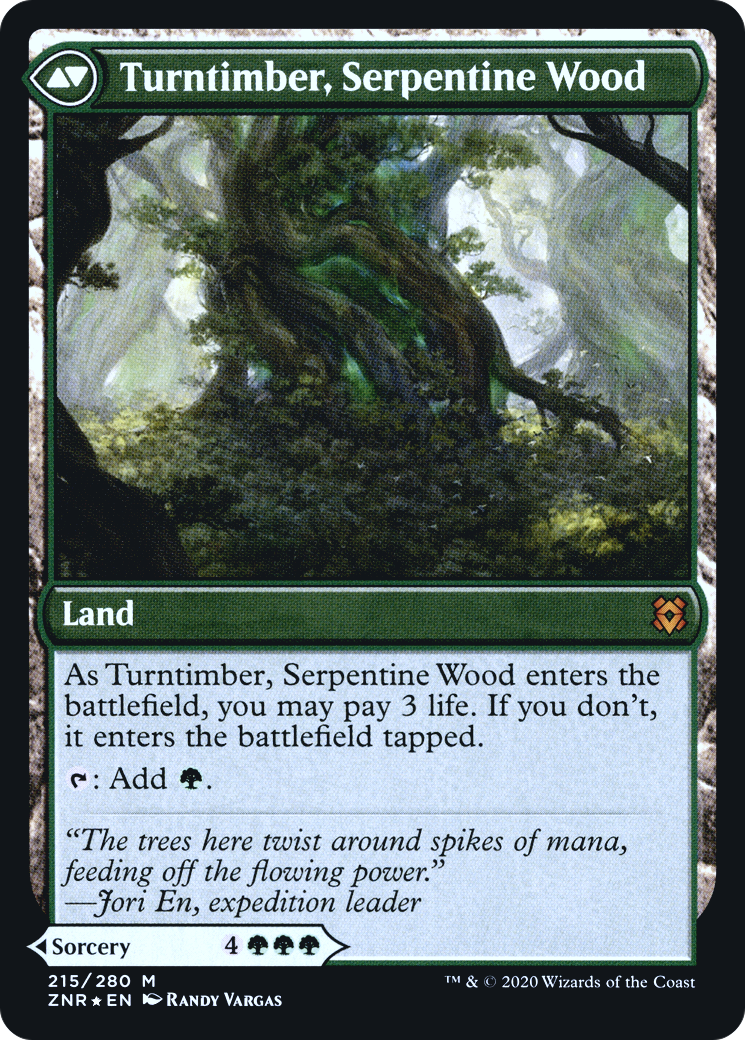 Turntimber Symbiosis // Turntimber, Serpentine Wood (215) (Prerelease) (PZNR) - Foil