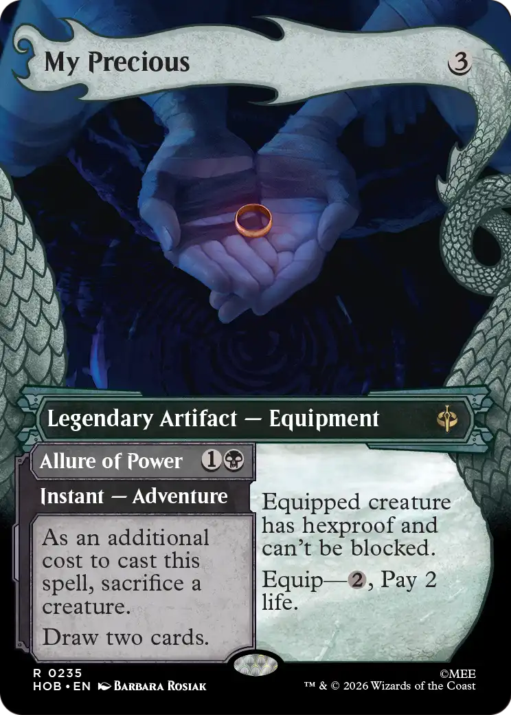 My Precious // Allure of Power (0235) (Borderless) (Dragon Hoard Frame) (HOB) - Foil