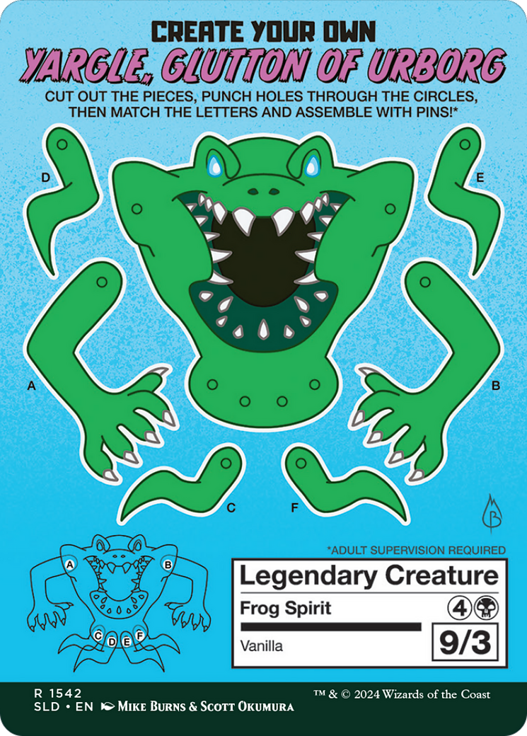 Yargle, Glutton of Urborg (1542) (Reversible) (Showcase) (SLD) - Foil
