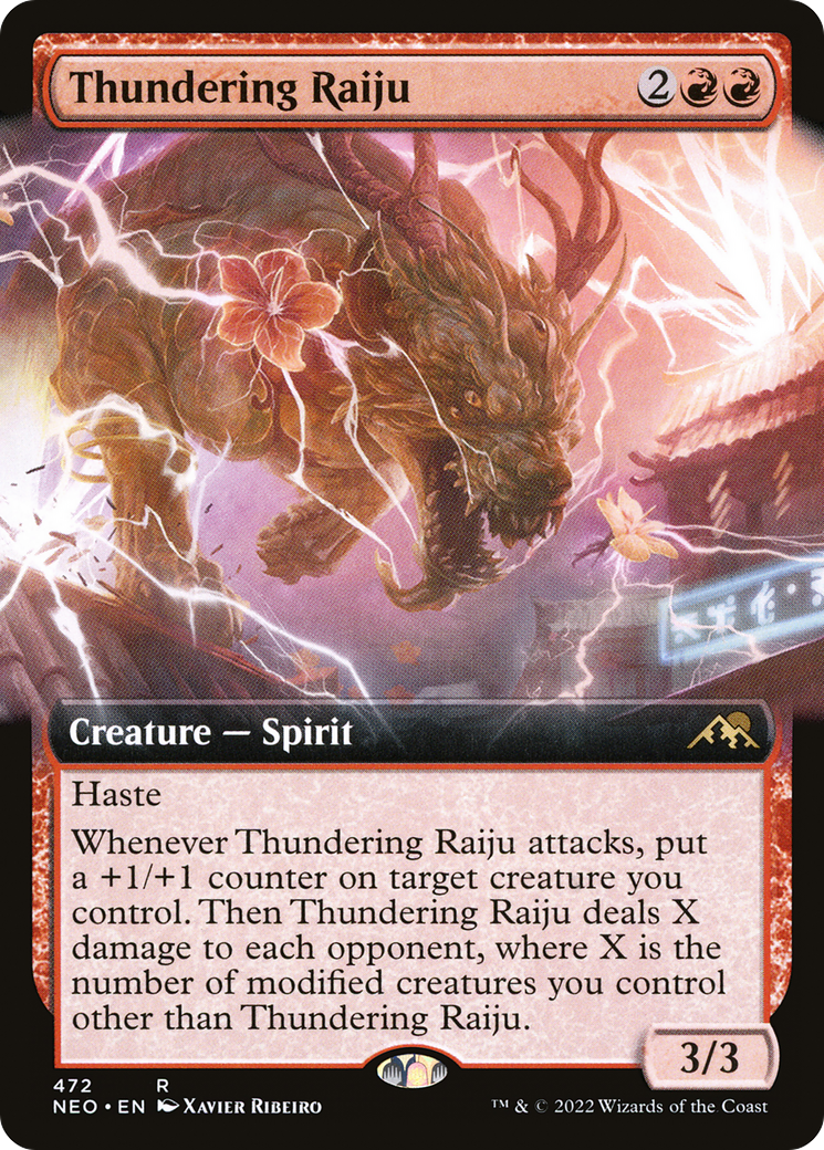 Thundering Raiju (472) (Extended Art) - Foil