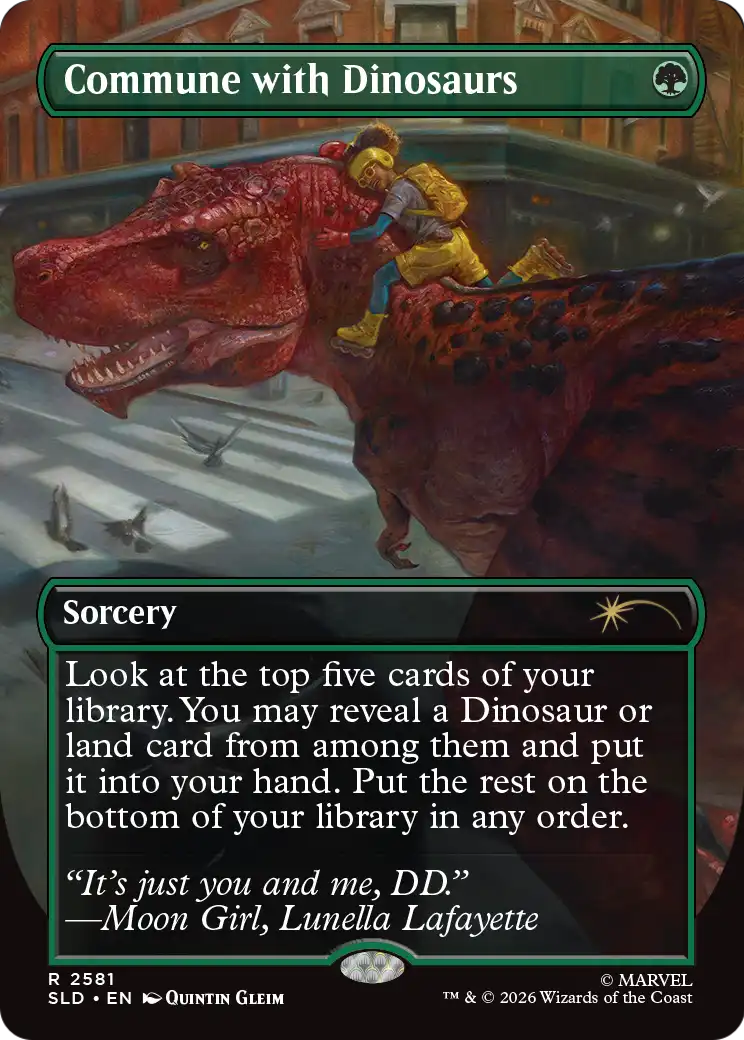 Commune with Dinosaurs (2581) (Borderless) (SLD) - Foil