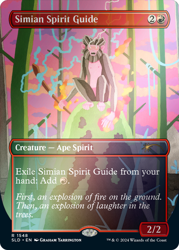 Simian Spirit Guide (1548) (Borderless) - Rainbow Foil