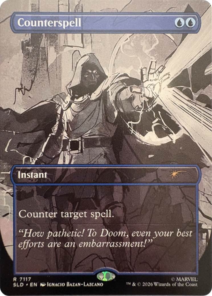 Counterspell (7117) (Borderless) (SLD) - Foil