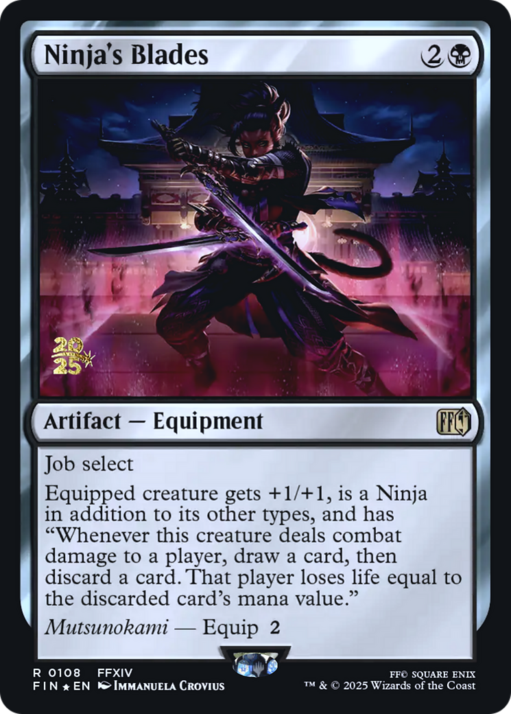 Ninja's Blades (0108) (Prerelease) - Foil