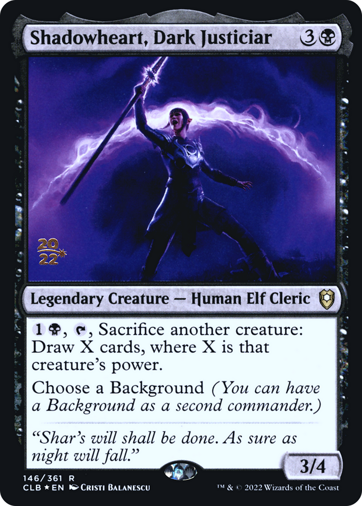 Shadowheart, Dark Justiciar (146) (Prerelease) - Foil