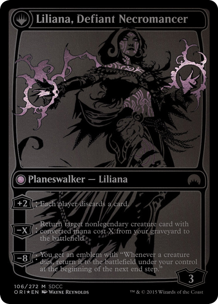 Liliana, Heretical Healer // Liliana, Defiant Necromancer (106) (SDCC 2015) (PS15) - Foil