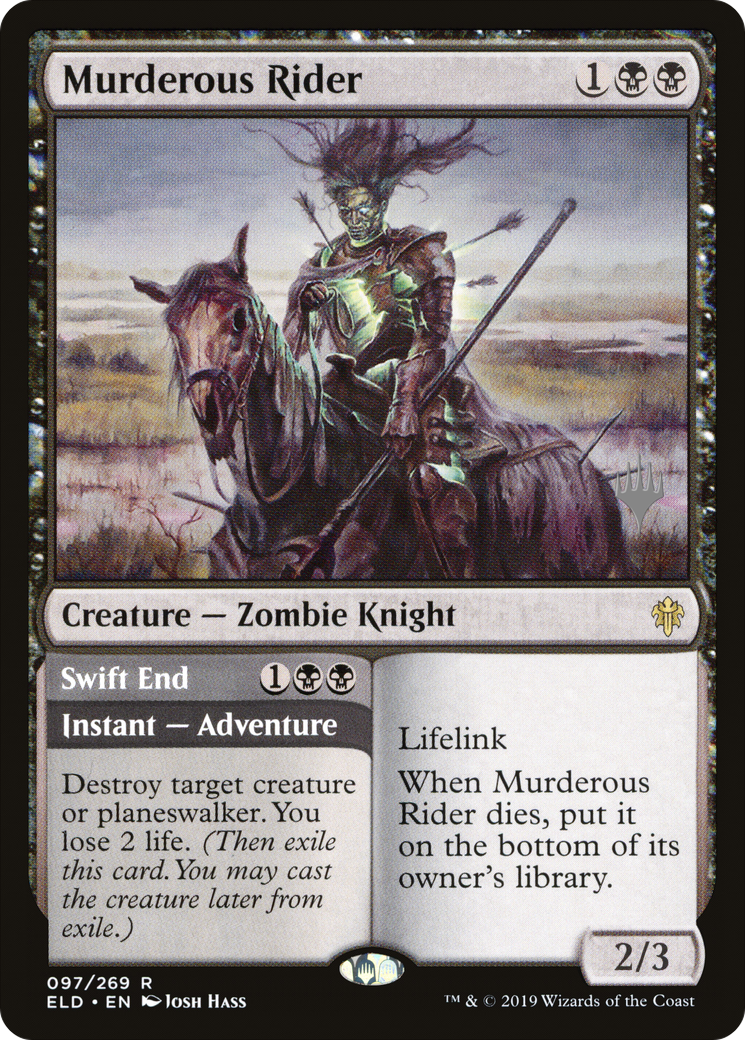 Murderous Rider // Swift End (097) (Promo Pack) - Foil