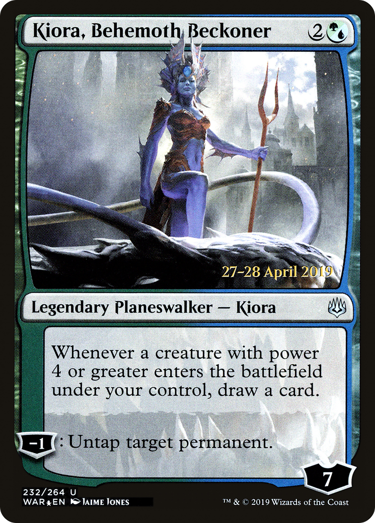 Kiora, Behemoth Beckoner (232) (Prerelease) - Foil