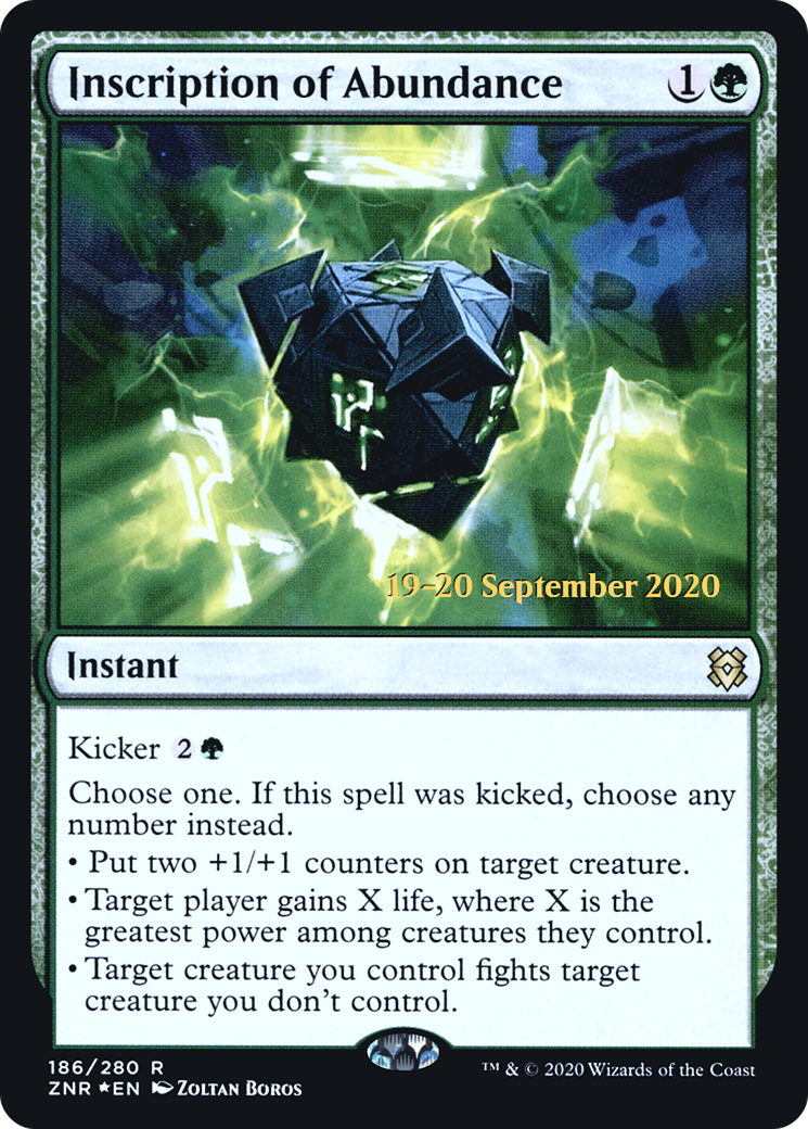 Inscription of Abundance (186) (Prerelease) - Foil