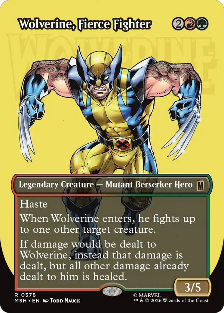 Wolverine, Fierce Fighter (0378) (Borderless) (MSH)