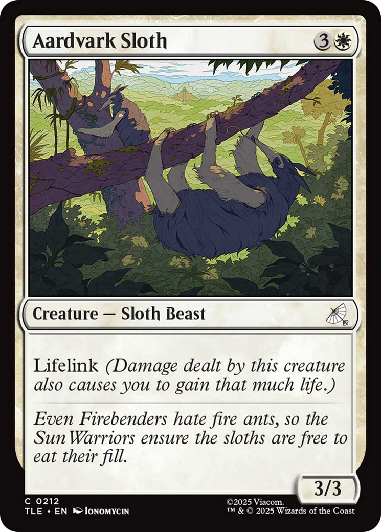 Aardvark Sloth (0212) tle