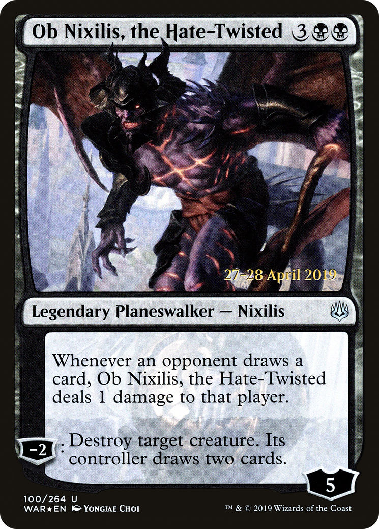 Ob Nixilis, the Hate-Twisted (100) (Prerelease) - Foil