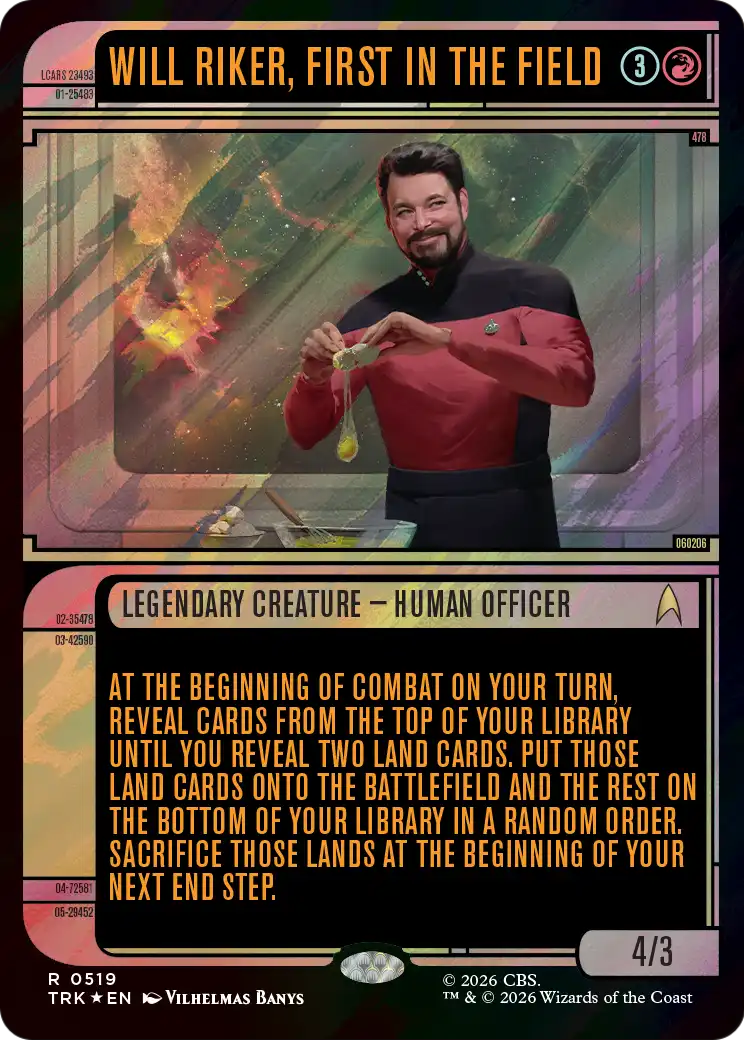 Will Riker, First in the Field (0519) (Showcase) (TRK) - Surge Foil