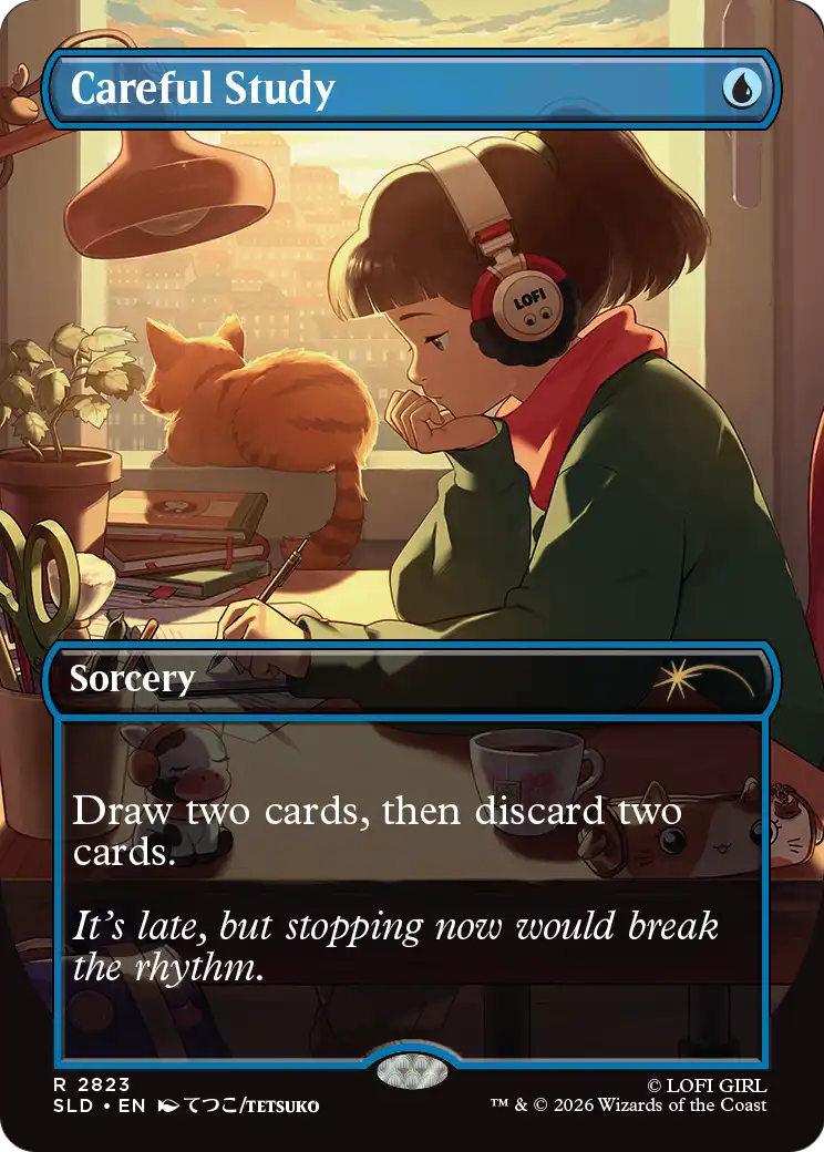 Careful Study (2823) (Borderless) (SLD) - Foil