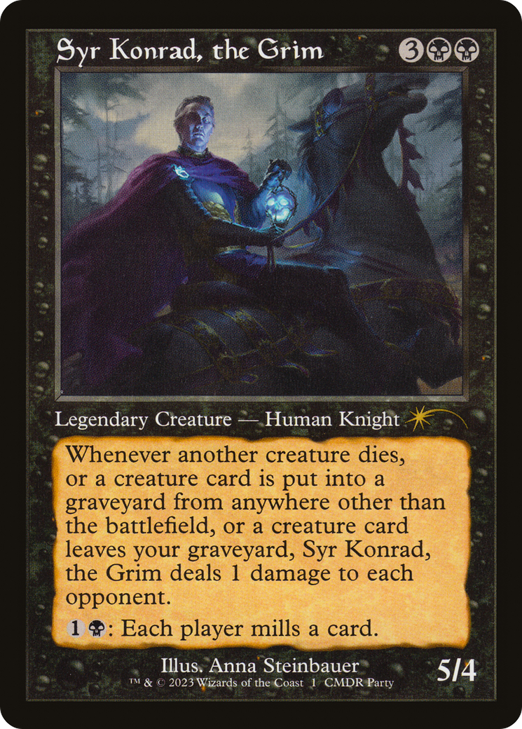 Syr Konrad, the Grim (0001) (CMDR Party) (Retro Frame) - Foil