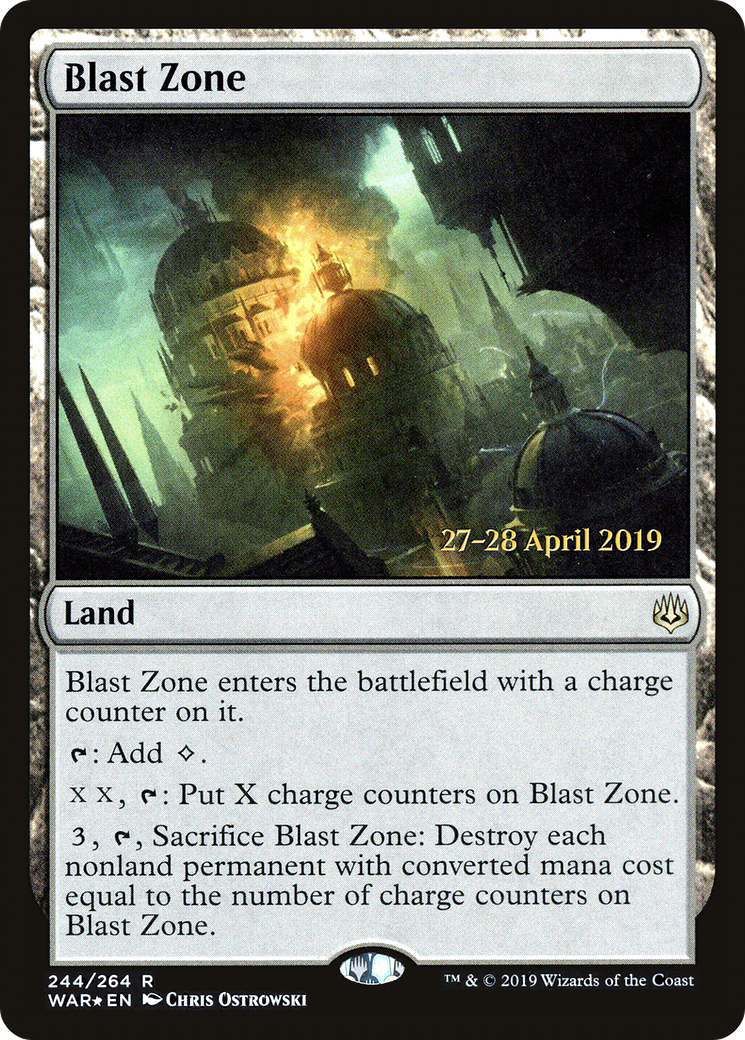 Blast Zone (244) (Prerelease) - Foil