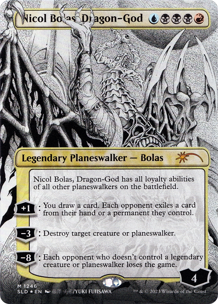 Nicol Bolas, Dragon-God (1246) (Borderless) - Foil