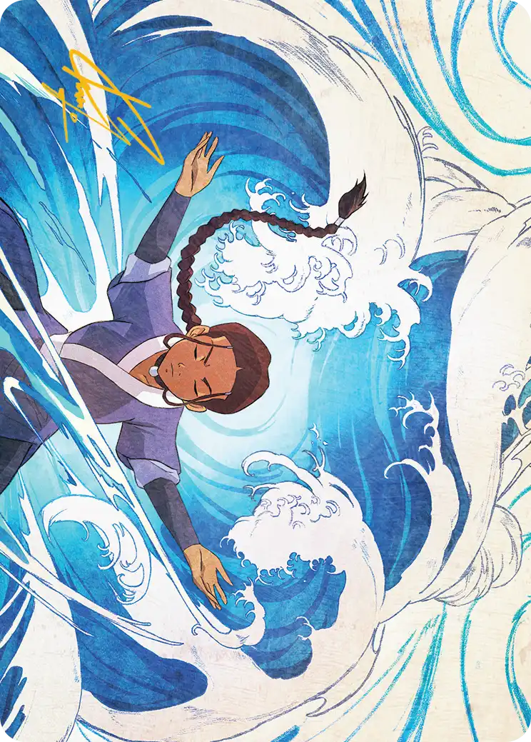 Katara, Water Tribe's Hope (48/54) Art Card - Gold-Stamped Signature tla