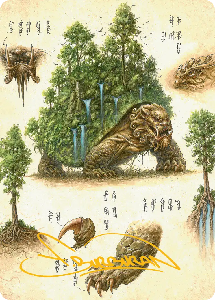 The Lion-Turtle (37/54) Art Card - Gold-Stamped Signature tla