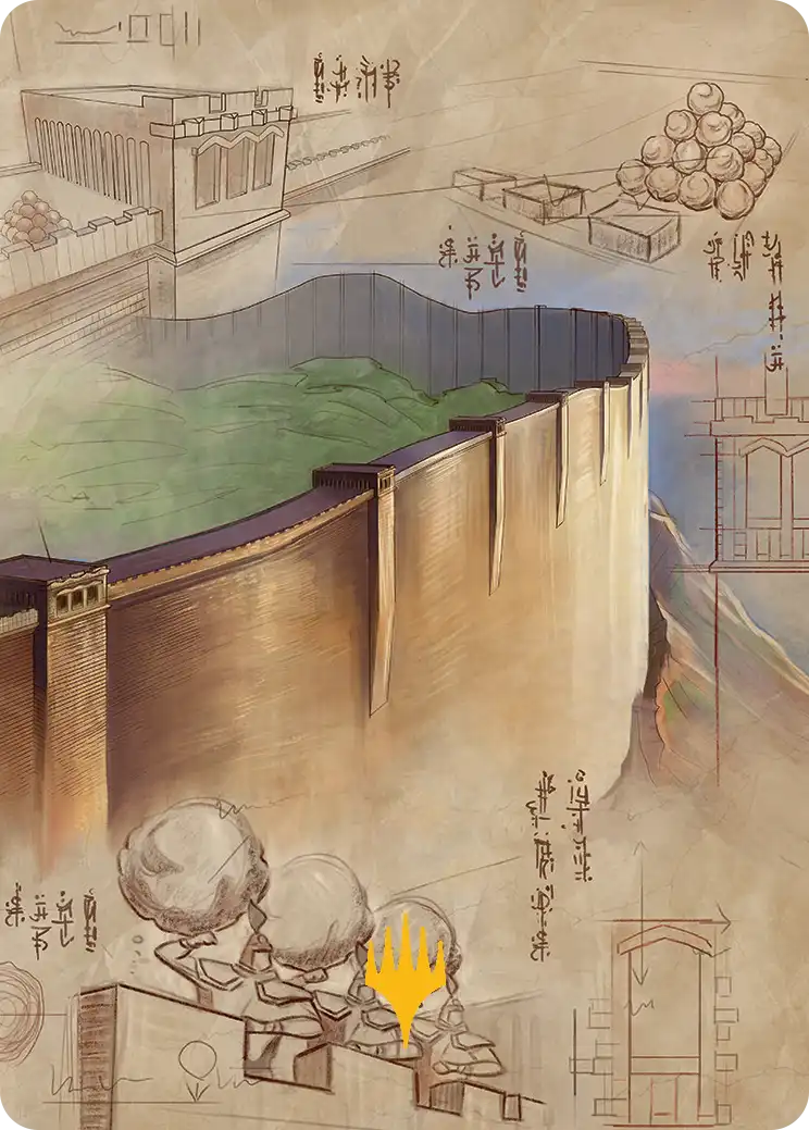 The Walls of Ba Sing Se (38/54) Art Card - Gold-Stamped Signature tla