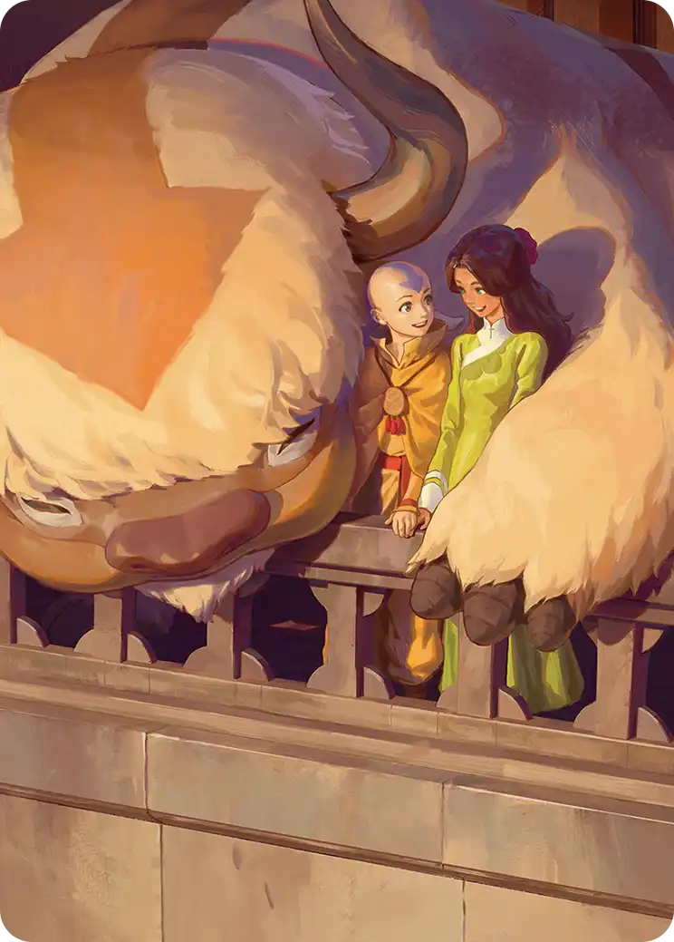 Aang and Katara Art Card tla