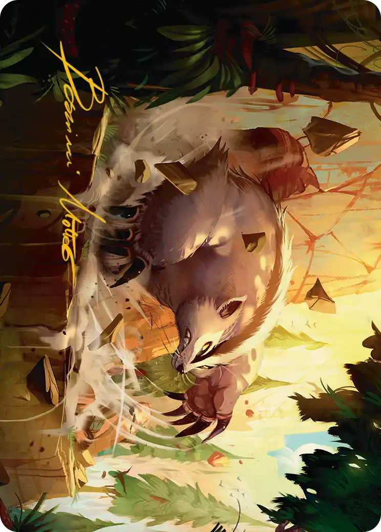 Badgermole (12/54) Art Card - Gold-Stamped Signature tla
